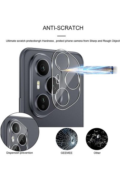 corcishop Honor 400 Pro Compatible Clear Frame Camera Lens Protector Tempered Glass