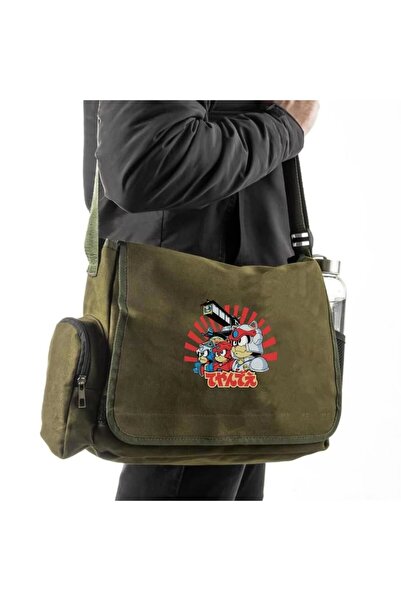 Violon حقيبة ماسنجر خضراء للجنسين من ساموراي بيتزا كاتس