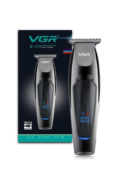 VGR V-070 Professional Cordless Hair Clipper for Men - Rechargeable with LED Display