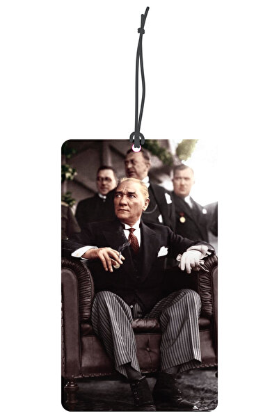 ByMeyla 3 Adet Kurucu Mustafa Kemal Atatürk Görselli Oto Kokusu ve Oto Aksesuarı