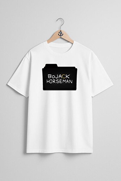 Bahriyeli Collection Оверсайз-футболка унісекс з малюнком на грудях Bojack Ho...