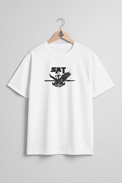 Bahriyeli Collection supradimensionat Sat - Comandă de asalt subacvatică unisex cu design pentru piept și spate tricou