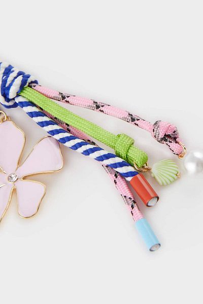 DeFacto Women's Colorful Drawstring Floral Charm Keychain F1728Axns