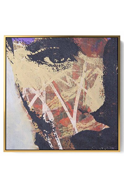 LOWHA لوحة فنية جدارية من القماش مشدودة على إطار خشبي بإطار ذهبي عائم وتصميم ...