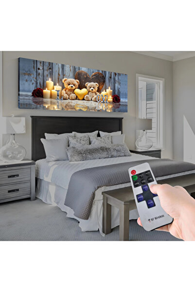 EMYA HOME Led Işıklı Uzaktan Kumandalı Mumlar Kanvas Tablo
