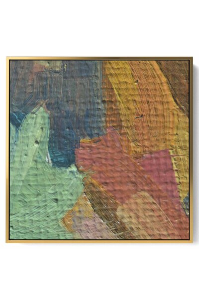 LOWHA لوحة فنية جدارية من القماش مشدودة على إطار خشبي بإطار ذهبي عائم وتصميم ...