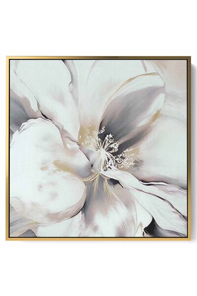 LOWHA لوحة فنية جدارية من القماش مشدودة على إطار خشبي بإطار ذهبي عائم وتصميم ...