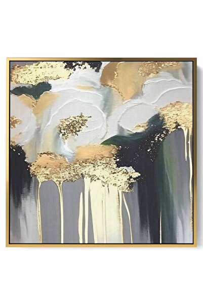 LOWHA لوحة فنية جدارية من القماش مشدودة على إطار خشبي بإطار ذهبي عائم وتصميم ...