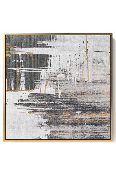 LOWHA لوحة فنية جدارية من القماش مشدودة على إطار خشبي بإطار ذهبي عائم وتصميم ...