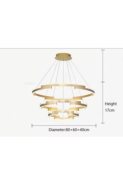 Hummer Bronze Orbit Chandelier 3 Rings
