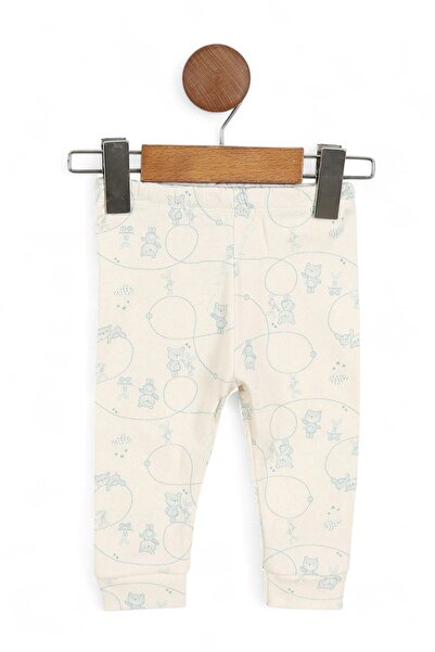 voyyo kids baby Ayıcık Baskılı Kruvaze Yakalı 3-6-9-12 Ay %100 Pamuklu Pijama Takımı l Gecelik Takımı