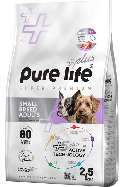 PureLife Plus Kuzulu Küçük Irk Yetişkin Köpek Maması 2.5 Kg