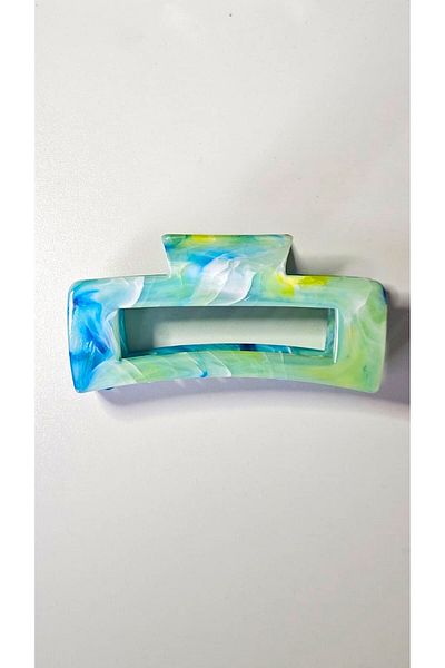 cityvision Green Marble Patterned 10 cm Bone Peg Hair Clip – Stylish and Durable