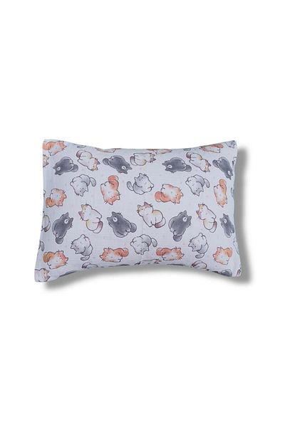 Taç Patterned Muslin Fabric 100% Cotton 1 Piece Baby Pillow Case 35X45 cm