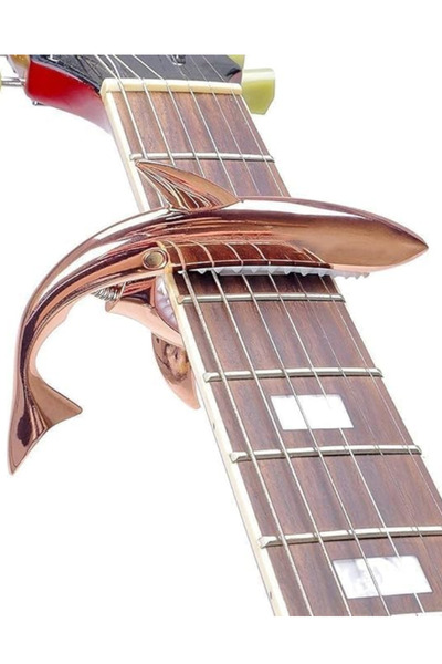 MegArya Shark Capo for Acoustic and Electric Guitar-A stunning rose gold finish