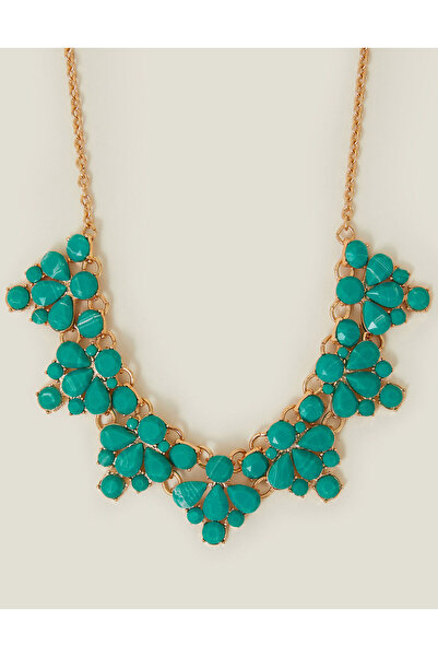 Accessorize Boncuk Nakışlı Kolye Turkuaz
