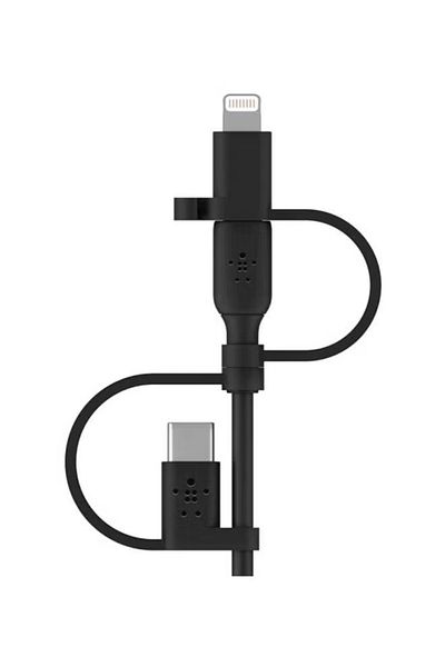 Belkin MFi Certified Universal 3-in-1 Charging Cable – USB-C, Lightning & MicroUSB