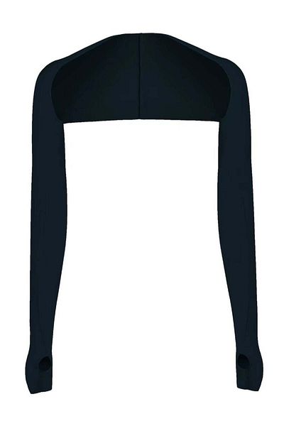 AGD Cooling Shoulder Cover with Arm Shawl and Sun Protection Sleeves - Black