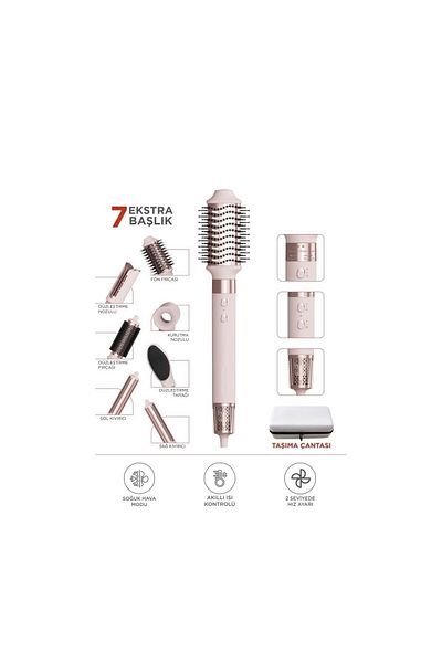 Başkenttekno 7 in 1 Air Blow Hair Styler Airwrap Compact Hair Dryer Blow Dryer