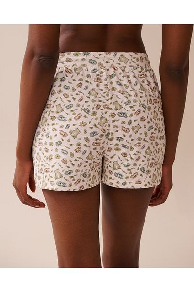 La Vie en Rose Frog Print Super Soft Pajama Shorts