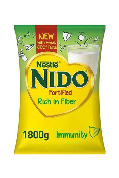 Nestle Nido Fortified Milk Powder Rich In Fiber Pouch 1800grams