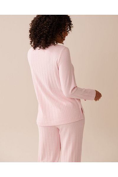 La Vie en Rose Ribbed Long Sleeve Shirt