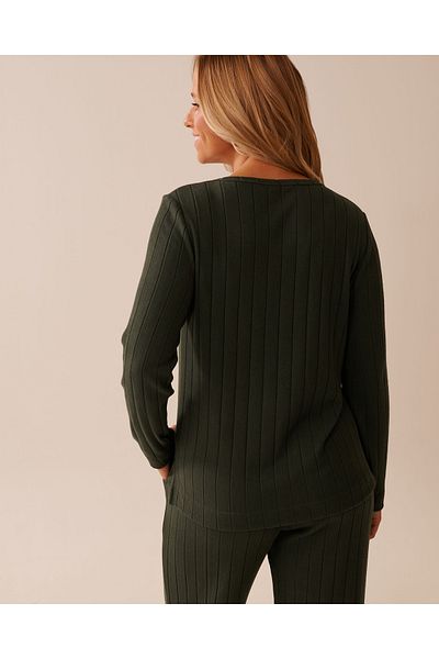 La Vie en Rose Ribbed Long Sleeve Shirt