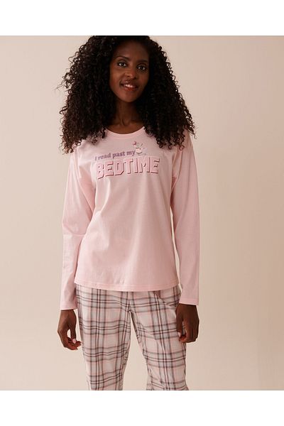 La Vie en Rose Mouse Print Cotton Long Sleeve Shirt