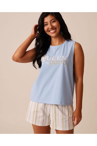 La Vie en Rose Frog Print Cotton Cami