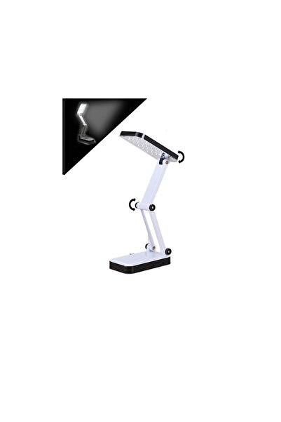 sgeteknoloji BEYAZ RENK PORTATİF KATLANABİLİR ŞARJLI MASA LAMBASI TAŞINABİLİR...