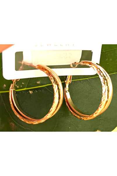 Monalisa Home أقراط دائرية فاخرة ذات لون برونزي