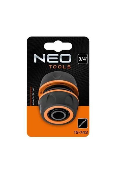NEO Hose connector, quick coupling, bimaterial, 3/4",