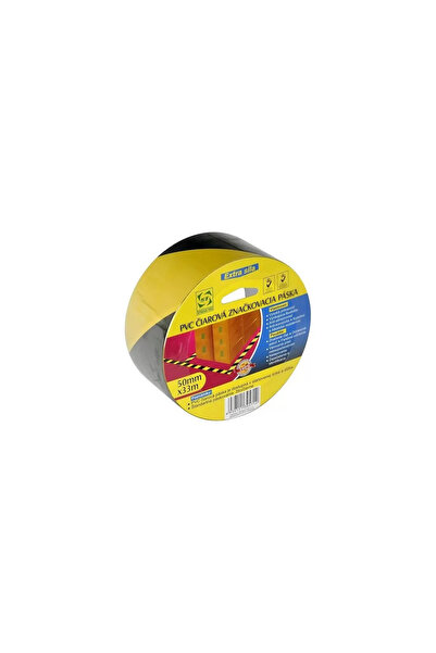 Strend Pro Výstražná lepicí páska, žluto-černá, 50 mm x 33 m