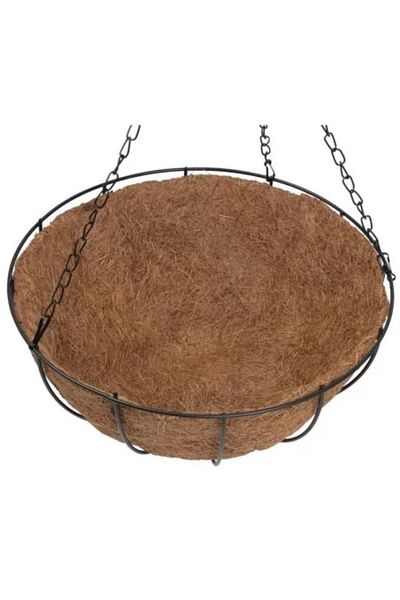 Strend Pro Ghiveci decorativ suspendat, rotund, fibră de cocos, 25 x 25 x 12 cm