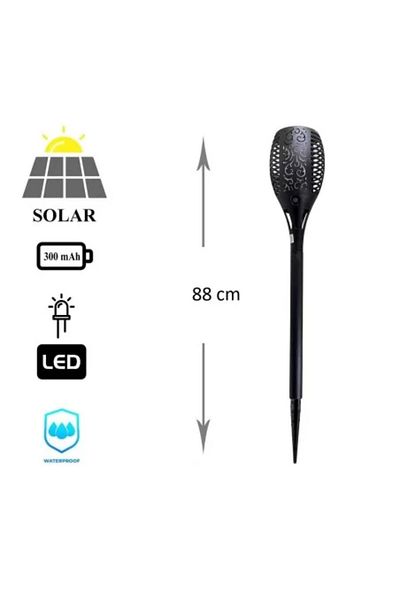 Strend Pro Lampă solară de grădină, tip lanternă, 12 LED-uri, 10 x 88 cm