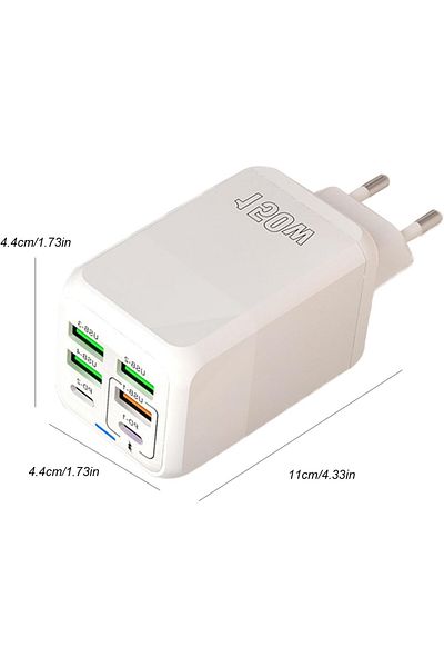 OEM Multifunctional Charger, Flippy®, 6 Ports (2 x PD Type C + 4 USB), 150 W