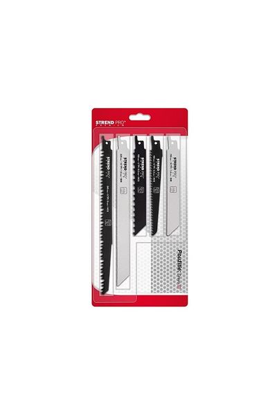 Strend Pro Lamă, Lamă de ferăstrău, Tip sabie, pentru lemn și metal, HCS, BIM, Set de 5 bucăți, Strend Pro