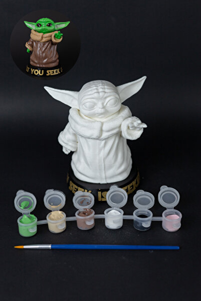 domini Kendin Boya Set - Baby Yoda - Grogu - Star Wars - Figür / Büst - 12cm