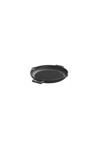 Perfect Home Grill plate, cast iron, round, with handles and spout, 33.5 x 4.5 cm, Perfect Home