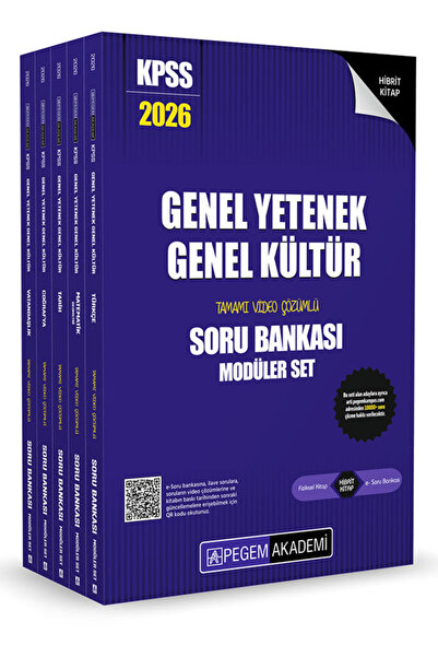 Pegem Akademi Yayıncılık PEGEM 2026 KPSS LİSANS MODÜLER SET SORU BANKASI +ÇIKMIŞ SORULAR HEDİYE