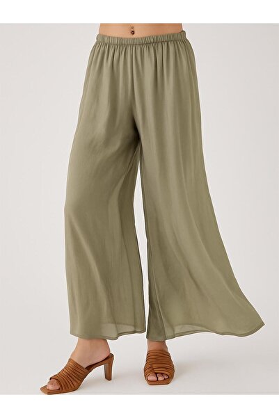 Butik İtalyan İpek Pantolon - VİZON