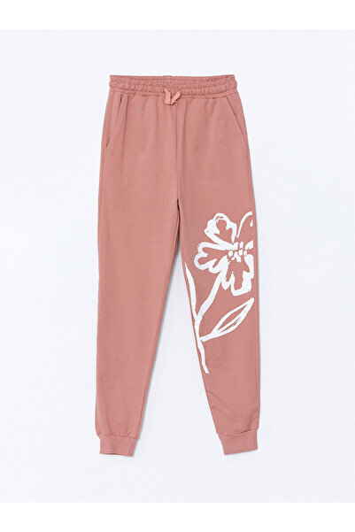 LC Waikiki LCW Παιδική ροζ ελαστική μέση για κορίτσια Jogger φούτερ