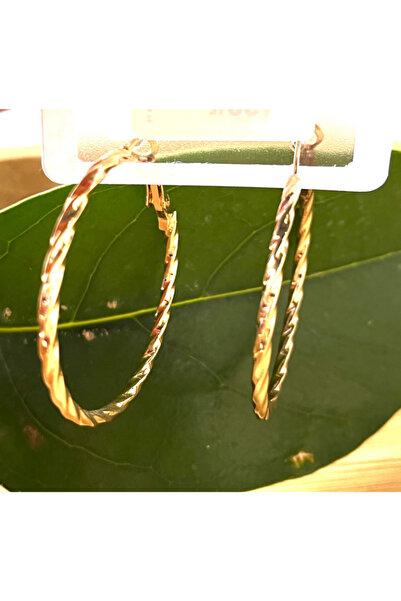 Monalisa Home أقراط دائرية فاخرة ذات لون برونزي