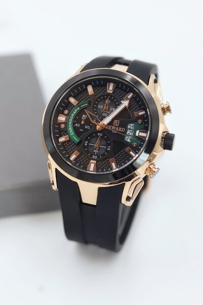 Reward Black Silicone Cord Men Wrist Watch Asw123-I1870Rw