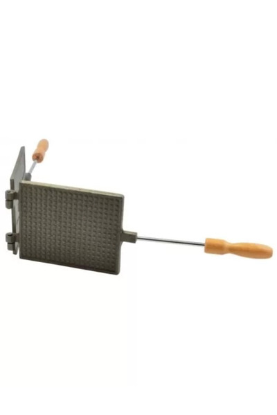 Perfect Home Aparat de făcut vafe/biscuiți sărați, fontă, cu mâner, 16,3 x 13 cm