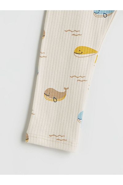 LC Waikiki Printed Baby Boy Leggings with Elastic Waist
