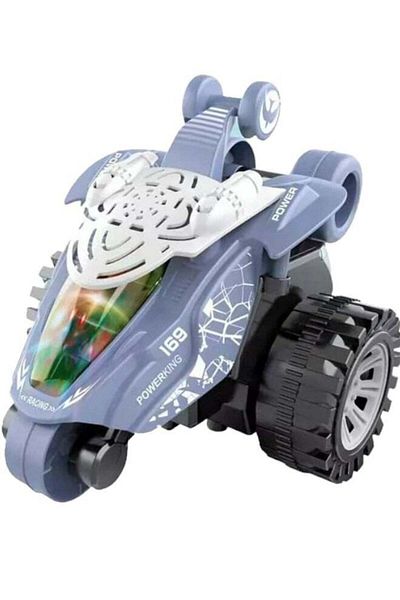 Toybox Fun Electronic Stunt Toy Car For Toddler With Flashing Light 360degree Rotate Kids