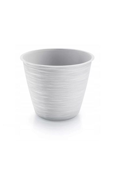 Prosperplast Decorative Flower Pot, Round, White, 5.1 L, 23.5 x 20.7 cm, Furu