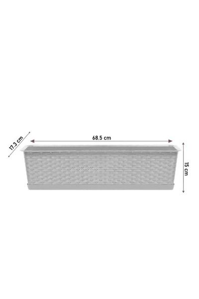 Prosperplast Decorative planter, brown, 68.5 x 17.3 x 15 cm, Ratolla Case P