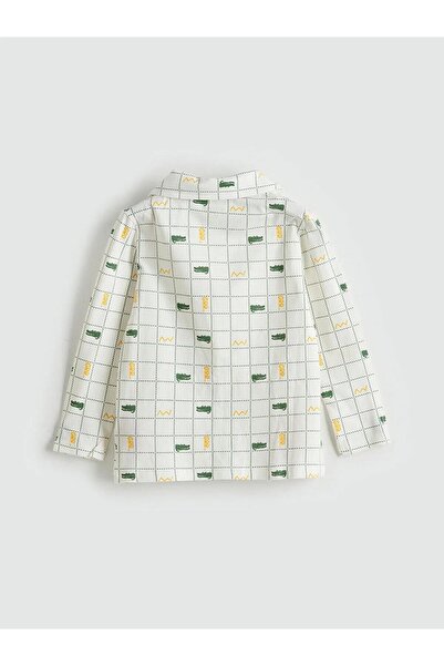 LC Waikiki LCW Kids Gömlek Yaka Ekose Desenli Uzun Kollu Erkek Çocuk Pijama Takımı (W5)